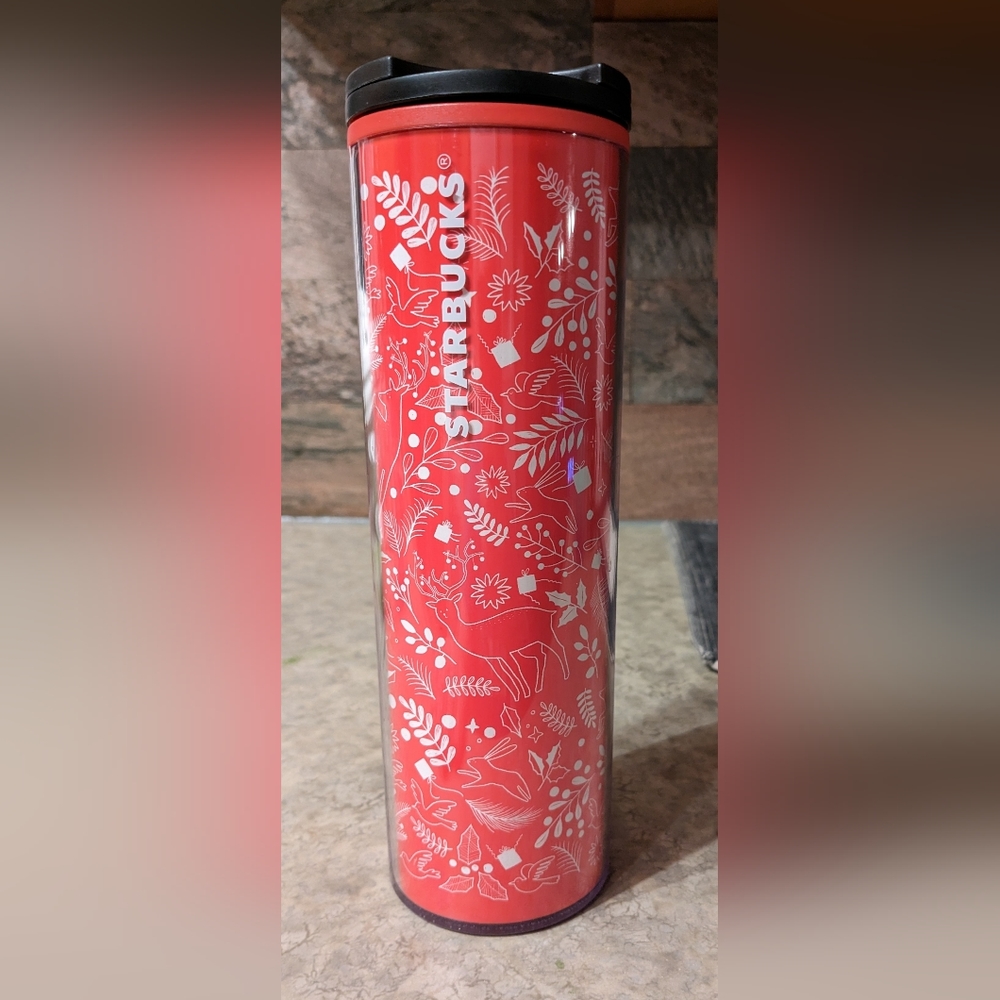 Starbucks 2018 Christmas Red White Tumbler